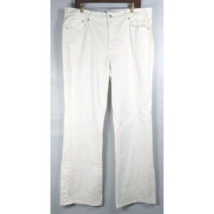 Jaclyn Smith Wms 18 Angel Fit White Jeans Straight Boot Cut Preppy Summer‎ *READ
